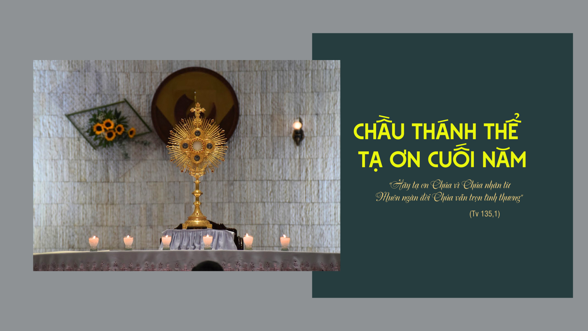 Chầu tạ ơn cuối năm